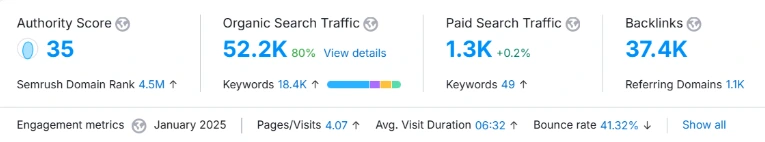 Monthly Organic Traffic
